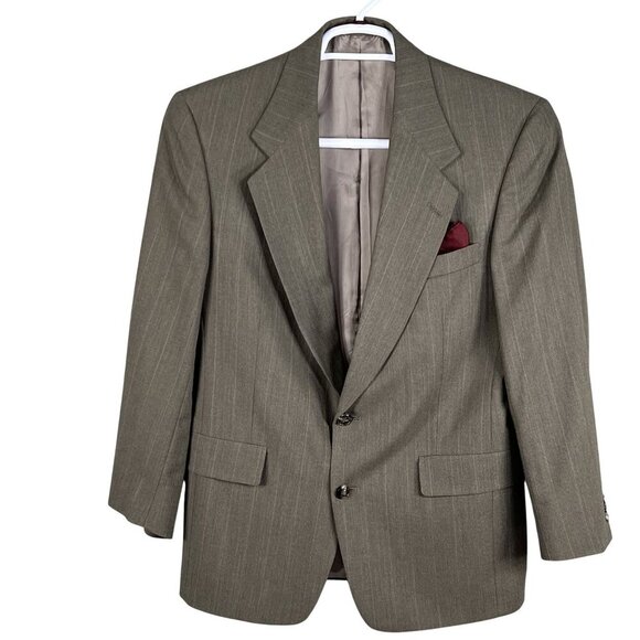 Hart Schaffner & Marx Mens 38S Parisian Wool Blazer USA Made Olive Green Career - Picture 1 of 15